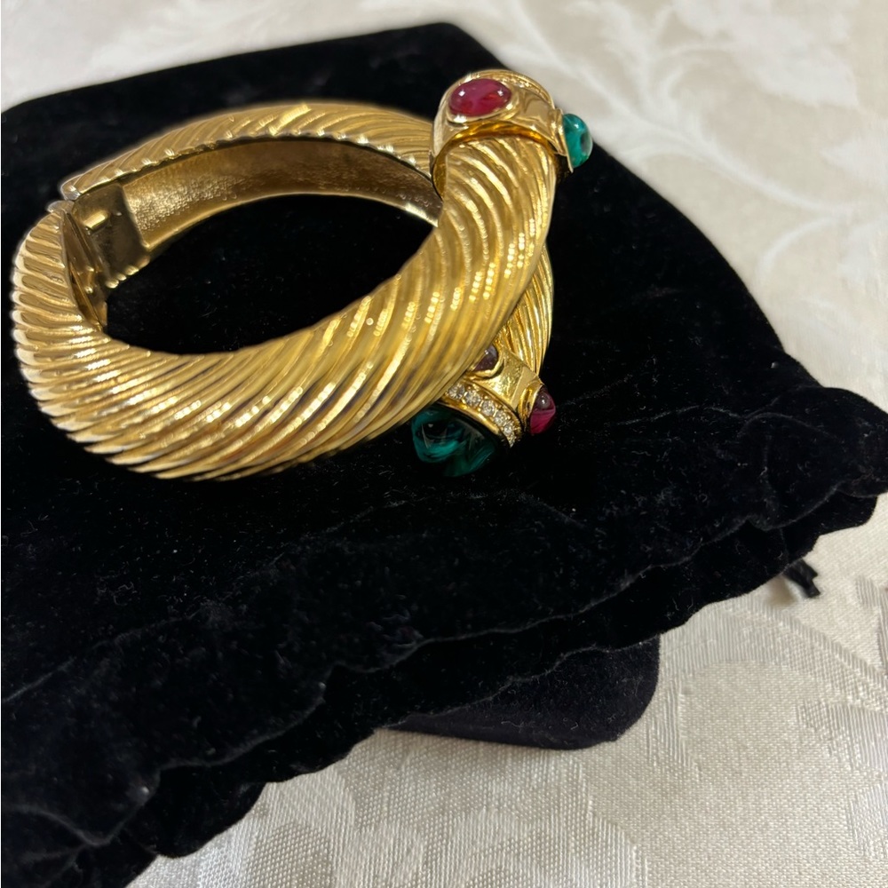 🆕 Givenchy Cable Renaissance stone Bangle - Picture 4 of 7